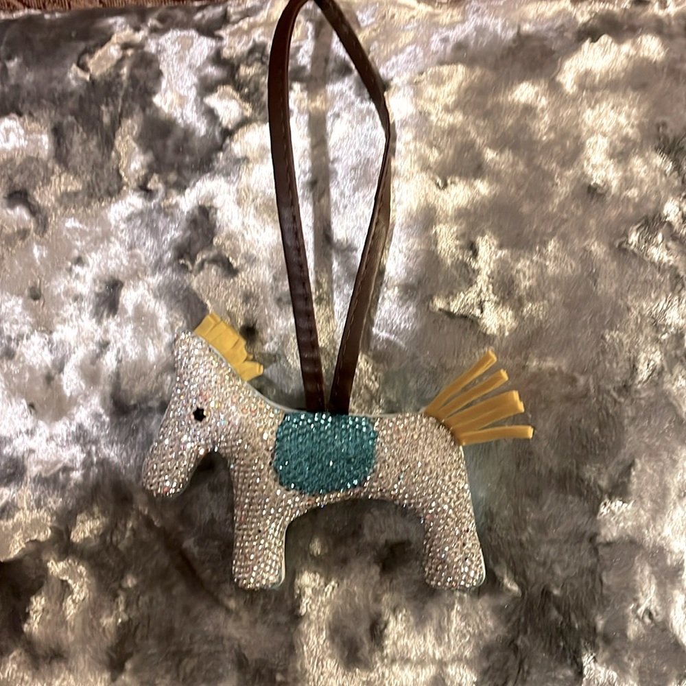 Bedazzled horse purse charm